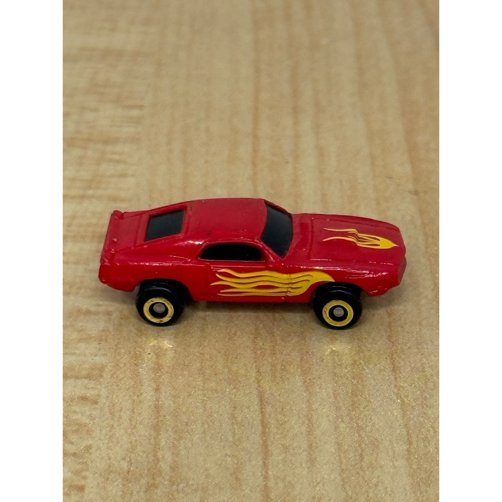 Vintage Imperial 1998 Red Muscle Car Mini Toy Flame Decals 1.25 Inch Micro Size